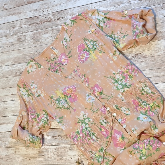 Spell Sundancer Gown Blush S Vintage Peach Maxi Dress - Picture 16 of 16